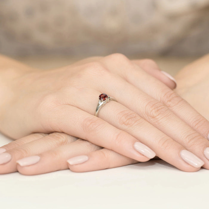 Inel Aur 14K W076 Garnet 0.60ct