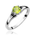Inel Aur 14K cu Peridot 0.60 ct si Diamante Naturale Negre 0.029 ct