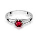 Inel Aur 14k cu Rubin 0.60 ct  si Diamante Naturale 0.0145 ct