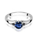 Inel Aur 14k cu Safir 0.50 ct si Diamante Naturale Negre 0.029 ct