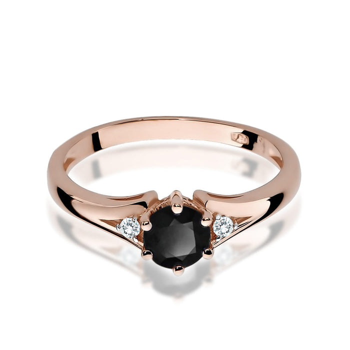 Inel Aur 14K W076 Diamant Negru 0.50ct