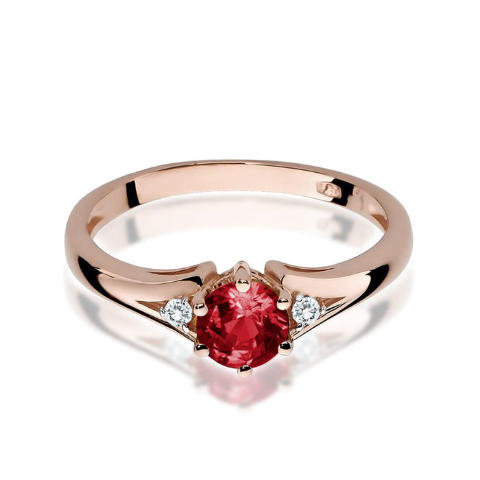 Inel Aur 14K W076 Garnet 0.60ct