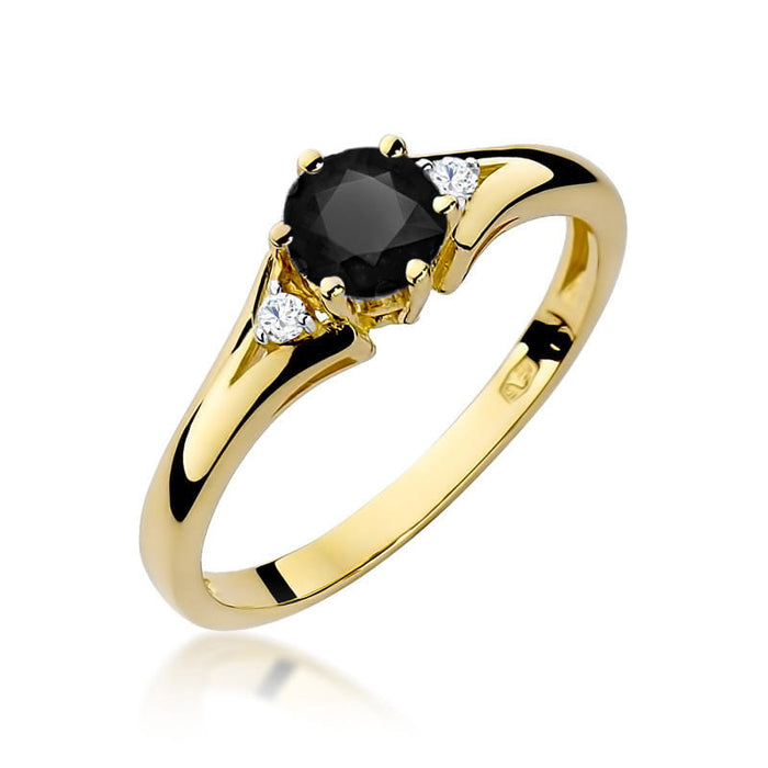 Inel Aur 14K W076 Diamant Negru 0.50ct