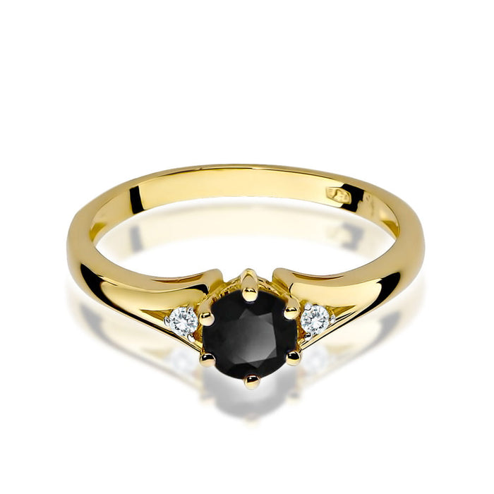 Inel Aur 14K W076 Diamant Negru 0.50ct