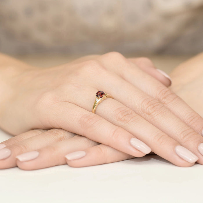 Inel Aur 14K W076 Garnet 0.60ct