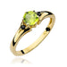 Inel Aur 14K cu Peridot 0.60 ct si Diamante Naturale Negre 0.029 ct