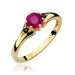 Inel Aur 14K cu Rhodolite 0.60 ct si Diamante Naturale Negre 0.03 ct