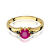 Inel Aur 14K cu Rhodolite 0.60 ct si Diamante Naturale Negre 0.03 ct