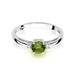 Inel Aur 14K cu Peridot 0.60 ct si Diamante 0.03 ct - Alb