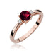 Inel Aur 14K cu Garnet 0.60 ct si Diamante Naturale 0.03 ct