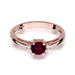 Inel Aur 14K cu Garnet 0.60 ct si Diamante Naturale 0.03 ct