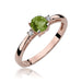 Inel Aur 14K cu Peridot 0.60 ct si Diamante 0.03 ct - Roz