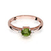 Inel Aur 14K cu Peridot 0.60 ct si Diamante 0.03 ct - Roz