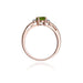 Inel Aur 14K cu Peridot 0.60 ct si Diamante 0.03 ct - Roz
