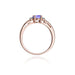Inel Aur 14K cu Tanzanit 0.50 ct si Diamante Naturale 0.03 ct
