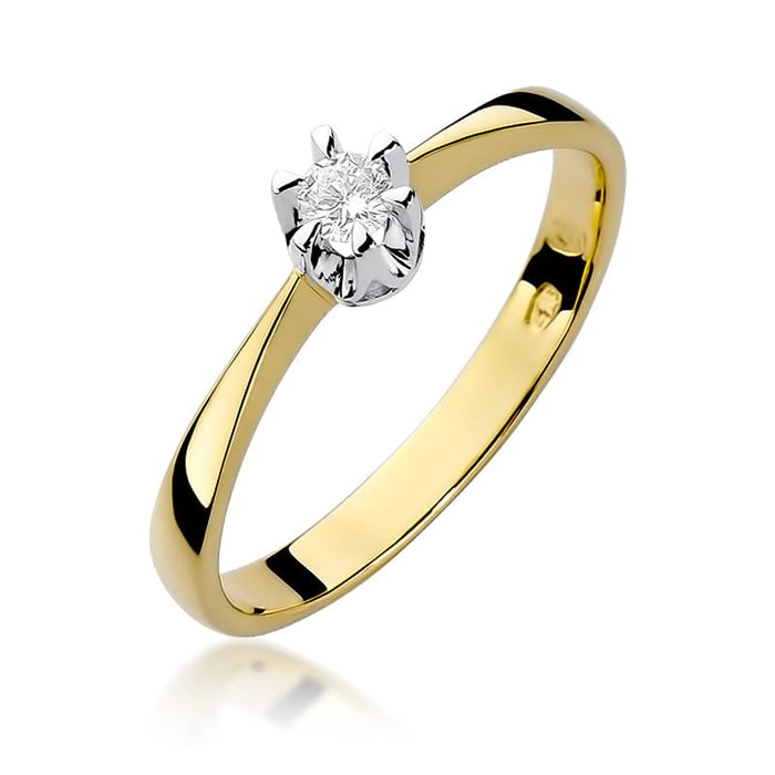 Inel Aur 14K W111 Diamant 0.12ct
