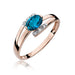 Inel Aur 14K W119 Topaz London Blue 0.50ct