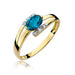 Inel Aur 14K W119 Topaz London Blue 0.50ct