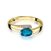 Inel Aur 14K W119 Topaz London Blue 0.50ct