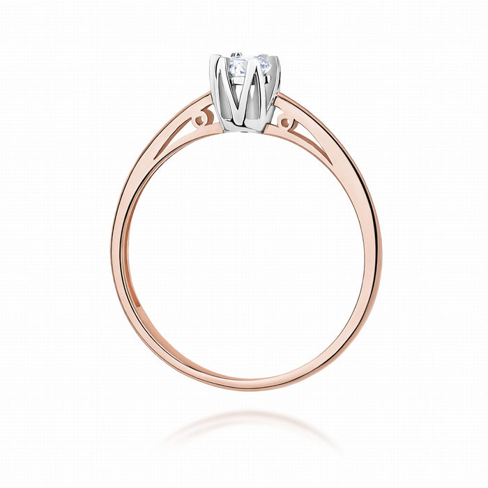 Inel Aur 14K Diamant Cultivat 0,15ct - Model W0133