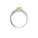 Inel Aur 14K cu Citrin 0.50 ct si Diamante Naturale Naturale 0.02 ct
