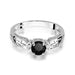 Inel Aur 14K cu Diamant Natural Negru 0.50ct