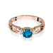 Inel Aur 14K W014 Topaz London Blue 0.50ct