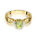 Inel Aur 14K cu Peridot 0.60 ct si Diamante Naturale 0.02 ct
