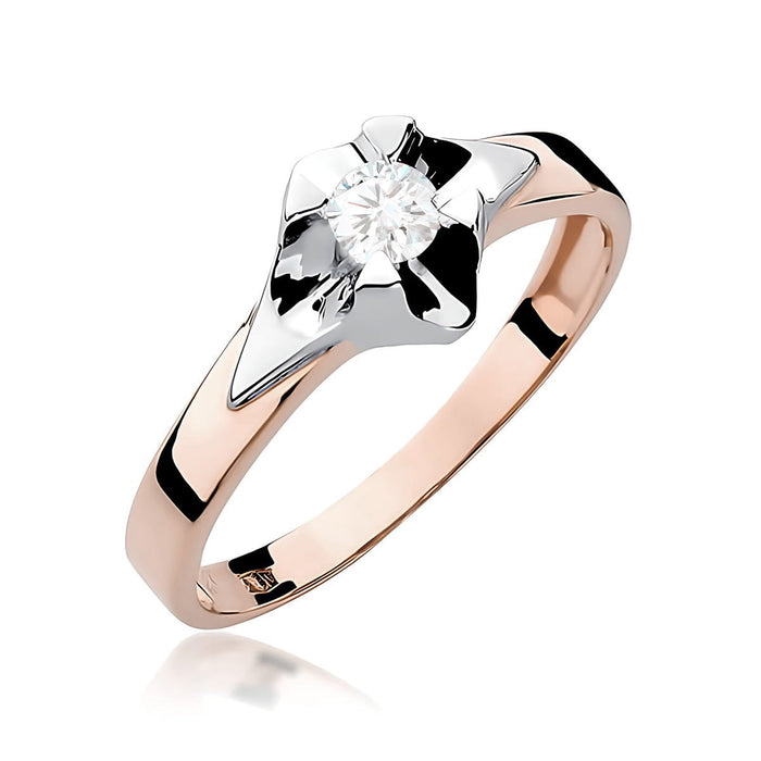 Inel Aur 14K W0155 Diamant Cultivat 0.20ct