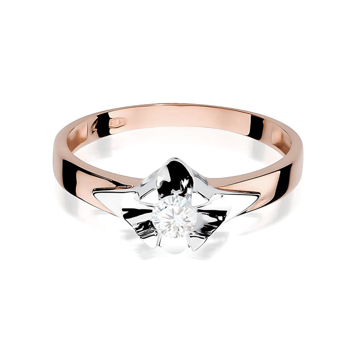 Inel Aur 14K W0155 Diamant Cultivat 0.20ct
