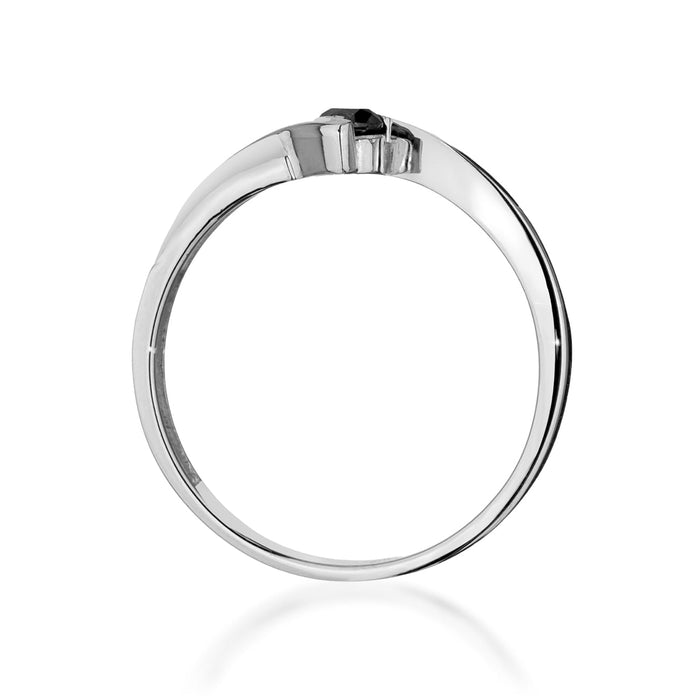 Inel Aur 14K W0177 Diamant Negru 0.12ct