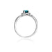 Inel Aur 14K cu Topaz London Blue 0.50 ct si Diamante Naturale 0.05 ct
