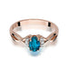 Inel Aur 14K cu Topaz London Blue 0.50 ct si Diamante Naturale 0.05 ct