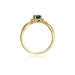 Inel Aur 14K cu Topaz London Blue 0.50 ct si Diamante Naturale 0.05 ct