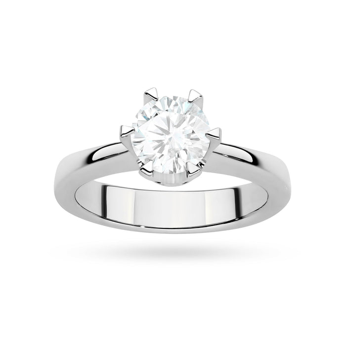 Inel Aur 14K cu Diamant de Laborator 1.00 ct - Alb