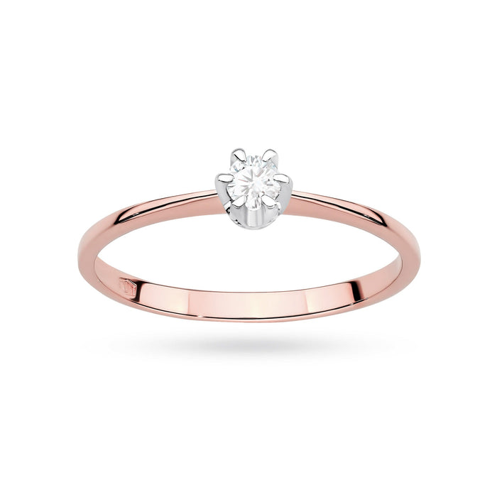 Inel Aur 14K cu Diamant de Laborator 0.10 ct