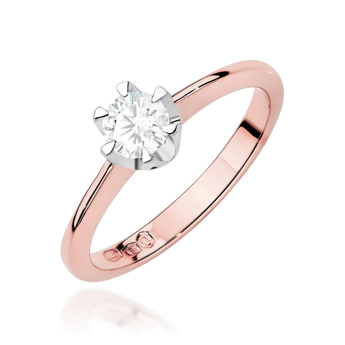 Inel Aur 14K cu Diamant de Laborator 0.50