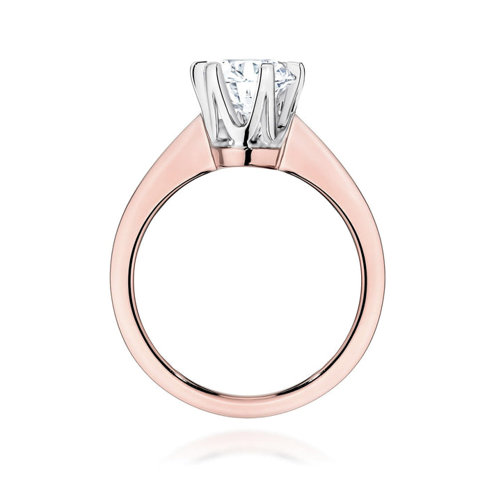 Inel Aur 14K cu Diamant de Laborator 1.00 ct - Roz