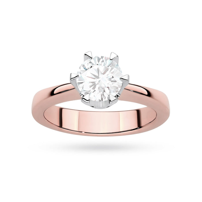 Inel Aur 14K cu Diamant de Laborator 1.00 ct - Roz