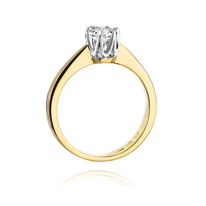Inel Aur 14K W0220 Diamant Cultivat 0.25ct