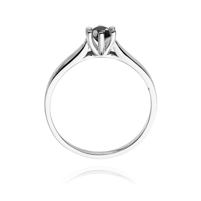 Inel Aur 14K W222B Diamant Negru 0.30ct