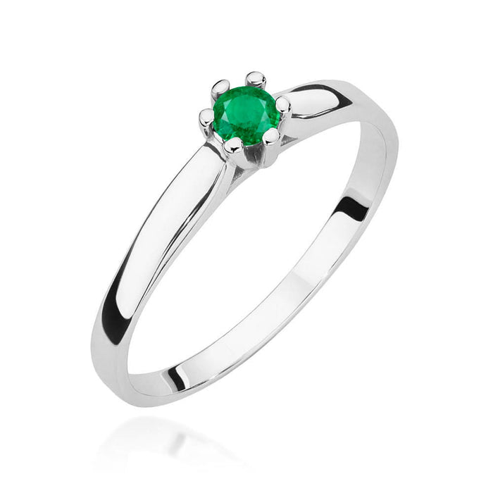 Inel Aur 14K W222 Smarald 0.15ct