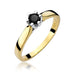 Inel Aur 14K W222B Diamant Negru 0.30ct