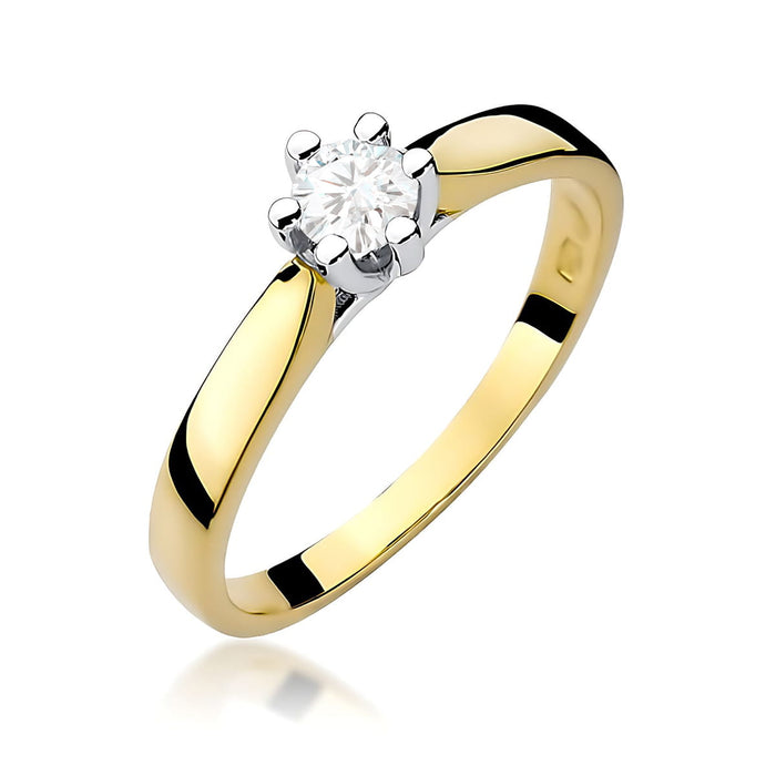 Inel Aur 14K W0222 Diamant Cultivat 0.25ct