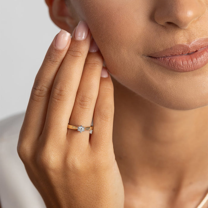 Inel Aur 14K cu Diamant de Laborator 0.30 ct