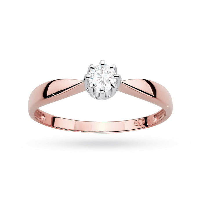 Inel Aur 14K cu Diamant de Laborator 0.15 ct