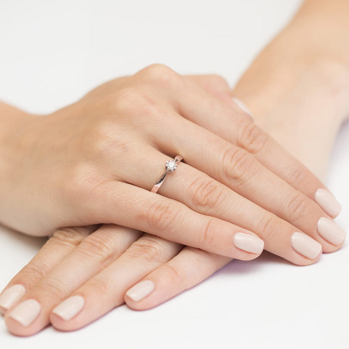 Inel Aur 14K W0228 Diamant Crescut în Laborator 0.25ct