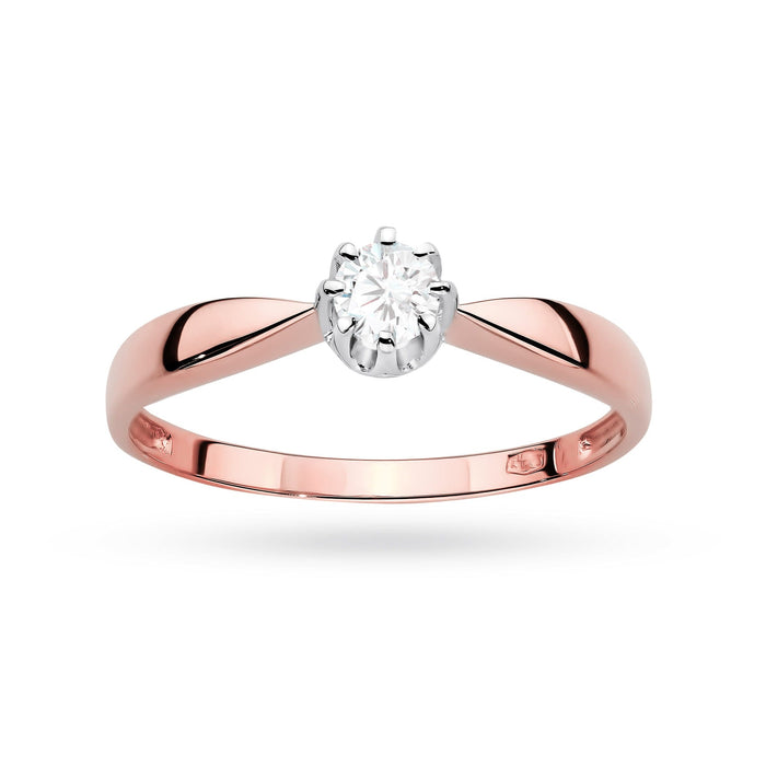 Inel Aur 14K cu Diamant de Laborator 0.30 ct - Roz