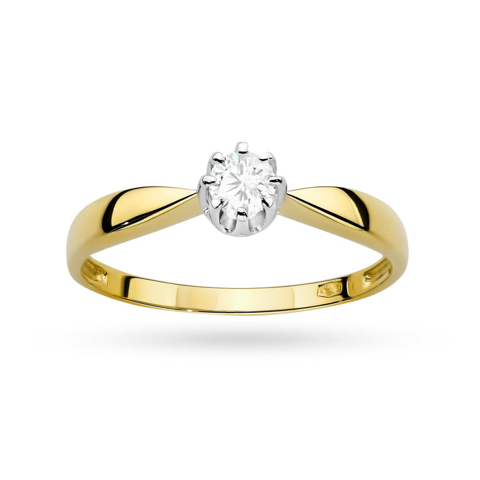 Inel Aur 14K cu Diamant de Laborator 0.15 ct