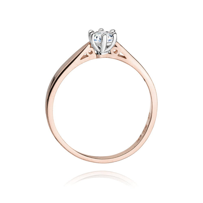 Inel Aur 14K W0229 Diamant Cultivat 0.20ct